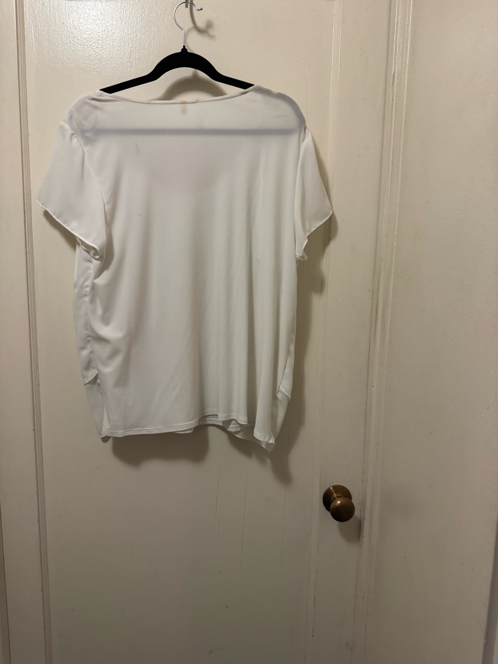 JM Collection White Short-Sleeve Boatneck Top